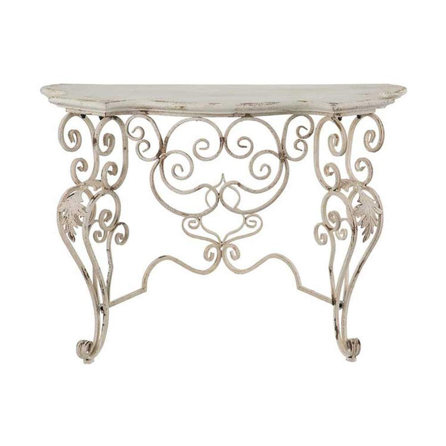 ANTOINETTE fehér shabby konzolasztal 112,5 cm