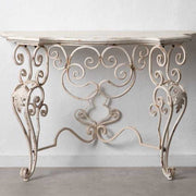 ANTOINETTE fehér shabby konzolasztal 112,5 cm