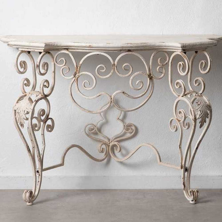 ANTOINETTE fehér shabby konzolasztal 112,5 cm