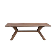 Nagyméretű, 220 cm hosszú és 90 cm széles, tömör trópusi suarfából készült modern skandináv stílusú étkezőasztal