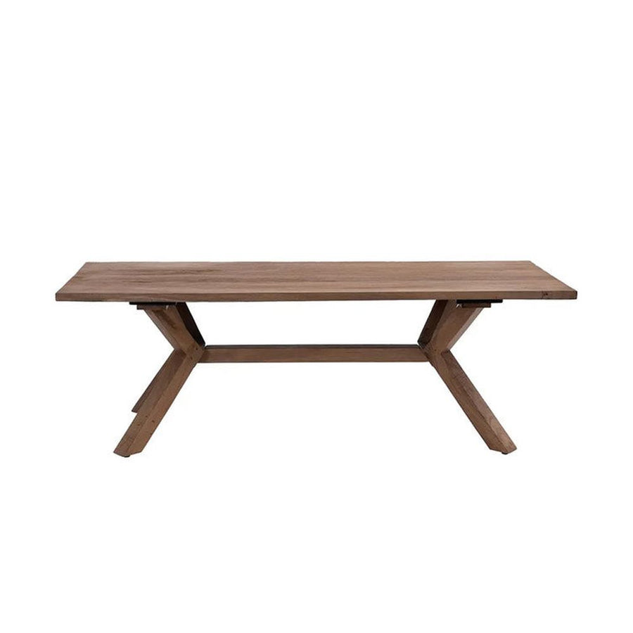 Nagyméretű, 220 cm hosszú és 90 cm széles, tömör trópusi suarfából készült modern skandináv stílusú étkezőasztal