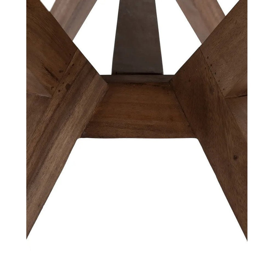 Nagyméretű, 220 cm hosszú és 90 cm széles, tömör trópusi suarfából készült modern skandináv stílusú étkezőasztal