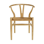 Vintage stílusú, szilfából készült, natúr színű rattan ülőfelülettel rendelkező, formatervezett kézműves karosszék