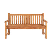 Mediterrán stílusú, 150 cm hosszú, kézműves kerti teakfa pad.