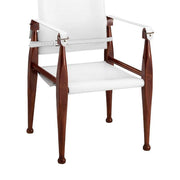 Prémium kategóriás, cserzett bőrből és esztergált juharfából készült kézműves tiszti karosszék