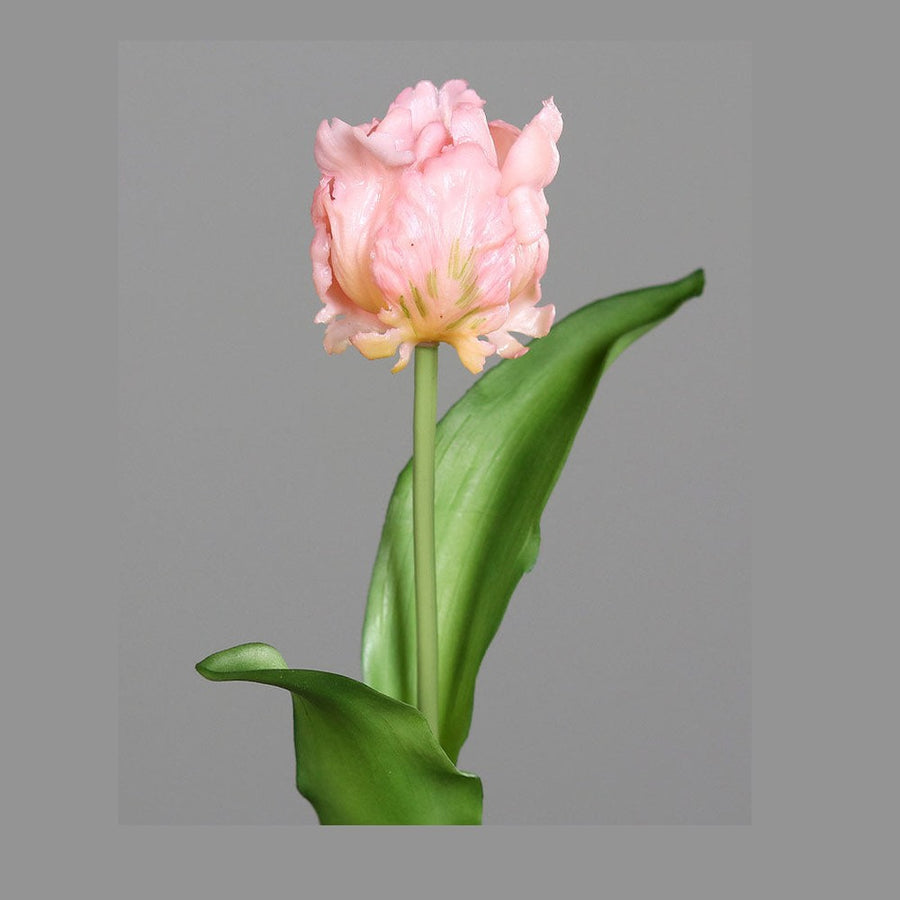 Rózsaszín színű, papagáj tulipán művirág.