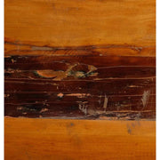 Állítható magasságú, 220 cm hosszú, ipari öntöttvas lábakon álló, újrahasznosított fából készült loft stílusú étkezőasztal 