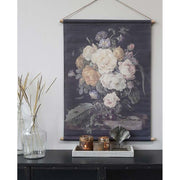 Nagyméretű, 97 cm magas vintage stílusú virágcsendélet vászonprinten