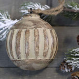 Vintage fa gömb karácsonyfadísz.