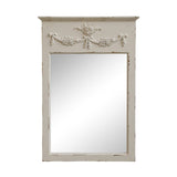 Shabby Chic stílusú tört fehér színű vintage falitükör