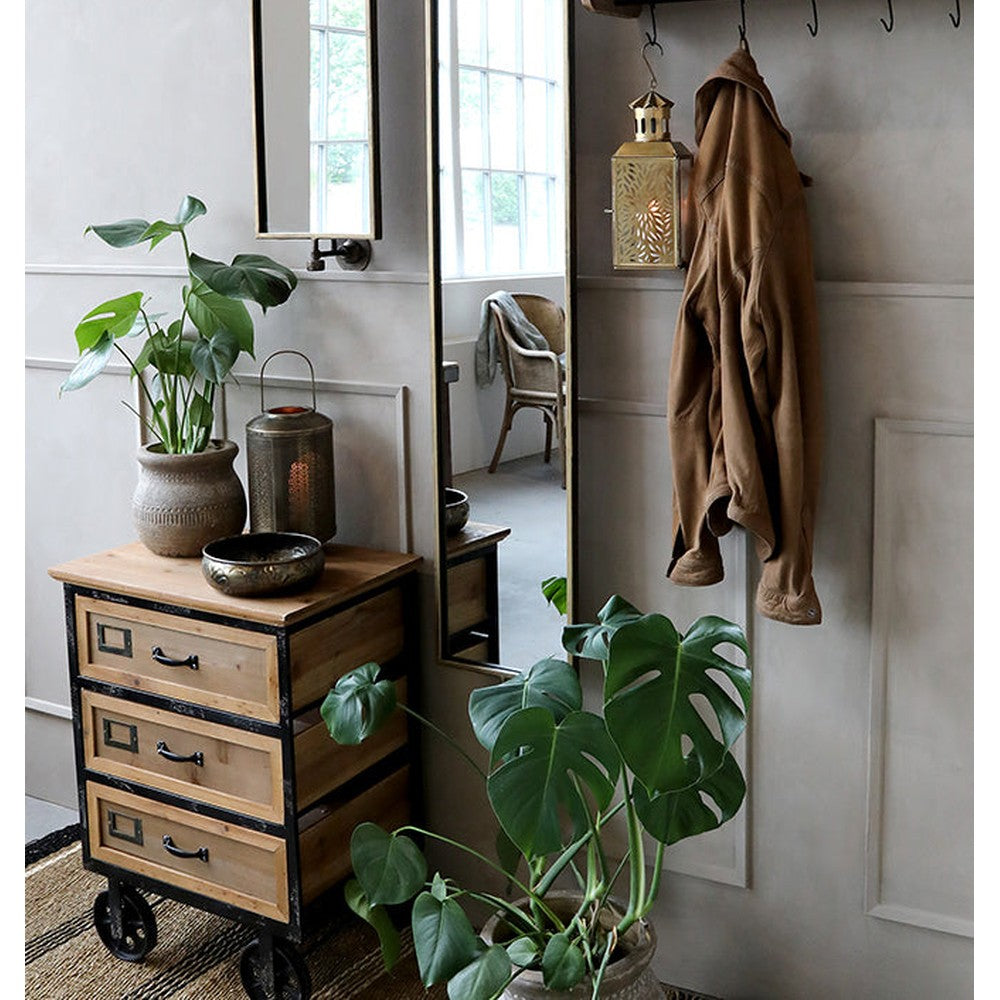 Vintage stílusú, forgatható fém falitükör