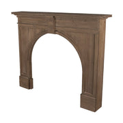 Vintage stílusú, barna színre pácolt, antikolt fa kandalló keret