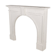 Vintage stílusú, antik fehér színű, fa kandalló keret