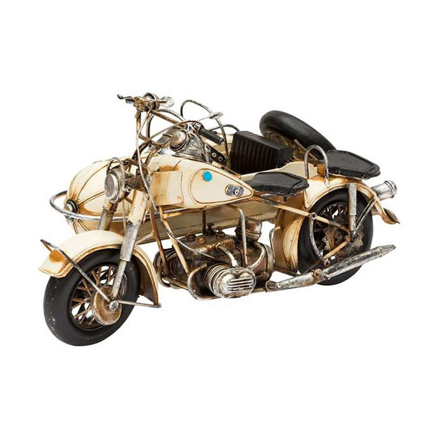 Oldalkocsis motorkerékpár modell pótkerékkel.