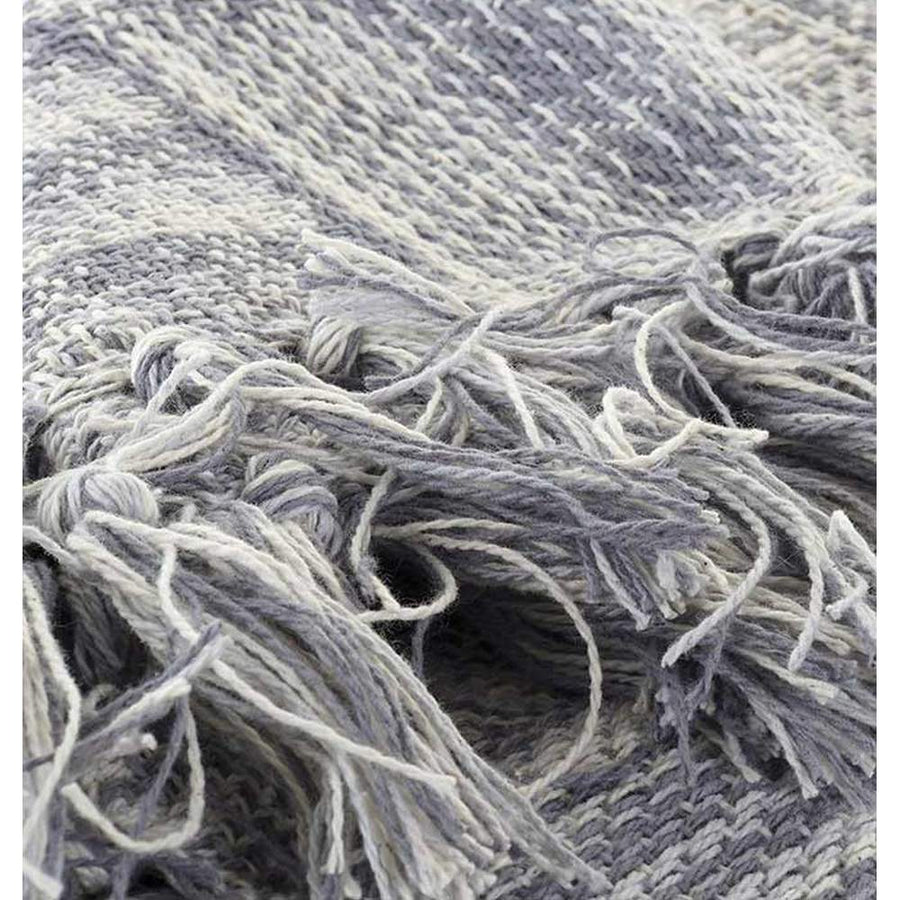 Vintage stílusú pasztell színű csíkos mintás rojtszegélyes pamut pléd