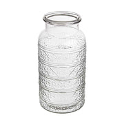 Vintage stílusú, dombormintás üvegváza