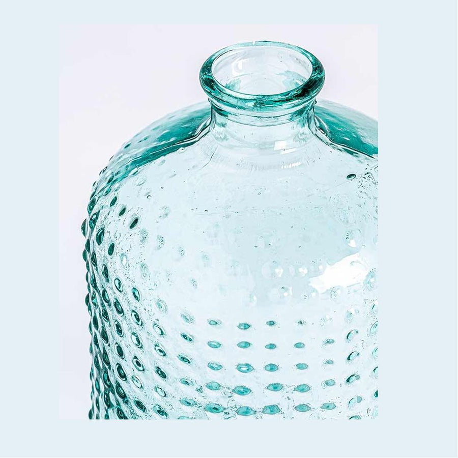 Vintage stílusú, kézműves üvegváza