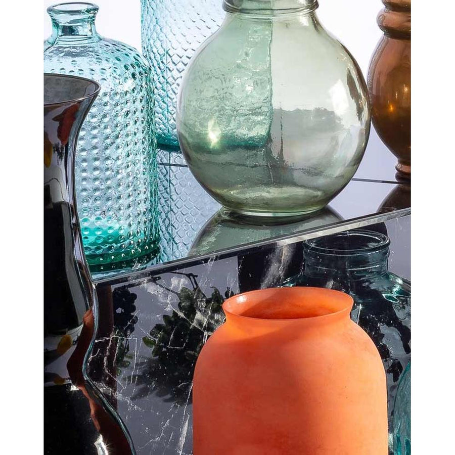 Vintage stílusú, kézműves üvegváza