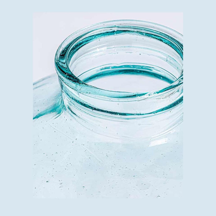 Vintage stílusú, kézműves üvegváza