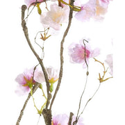 Halvány rózsaszín színű barackvirágokkal díszített ág girland